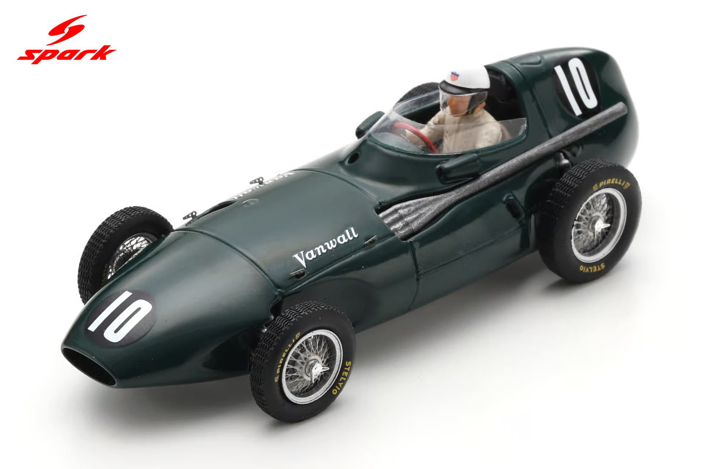 Spark Vanwall VW2 No.10 4th Belgian GP 1956 Harry Schell S7203 - 1:43