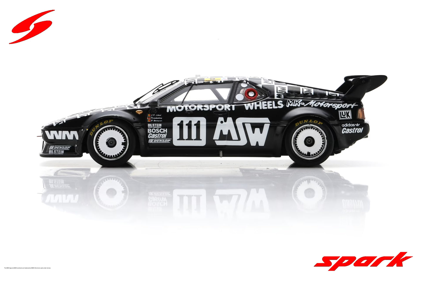 Spark 1/43 BMW M1 No.111 24H Le Mans 1986 J-P Libert - P. Witmeur - M. Krankenberg S6413