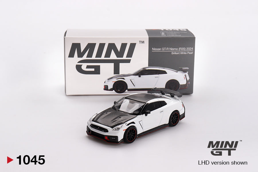 Mini GT 1/64 Nissan GT-R Nismo 2024 Brilliant White Pearl  RHD #1045 new sealed