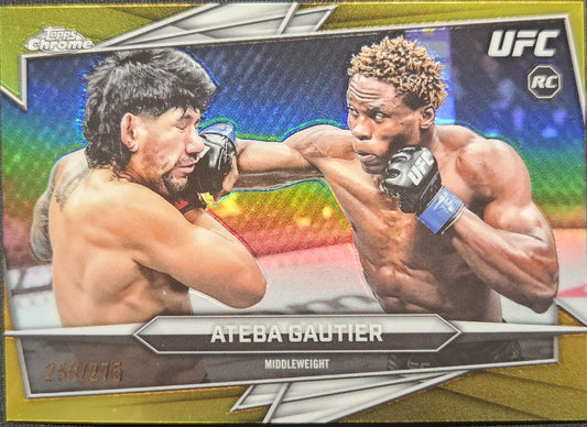 Ateba Gautier - #7 - Gold Rookie Card - UFC Topps Chrome 2026 - 259/275