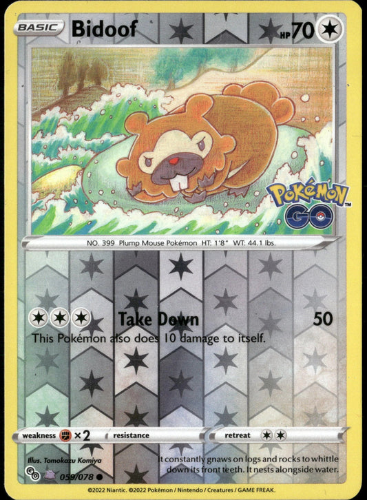 Bidoof (Ditto) - 059/078 - Reverse Holo - Pokemon Go