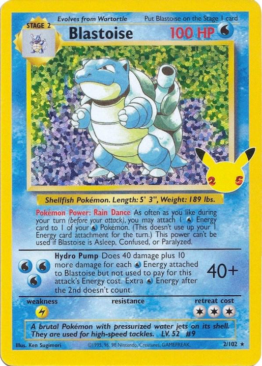 Blastoise - 2/102 - Holo - 25th Anniversary Celebrations