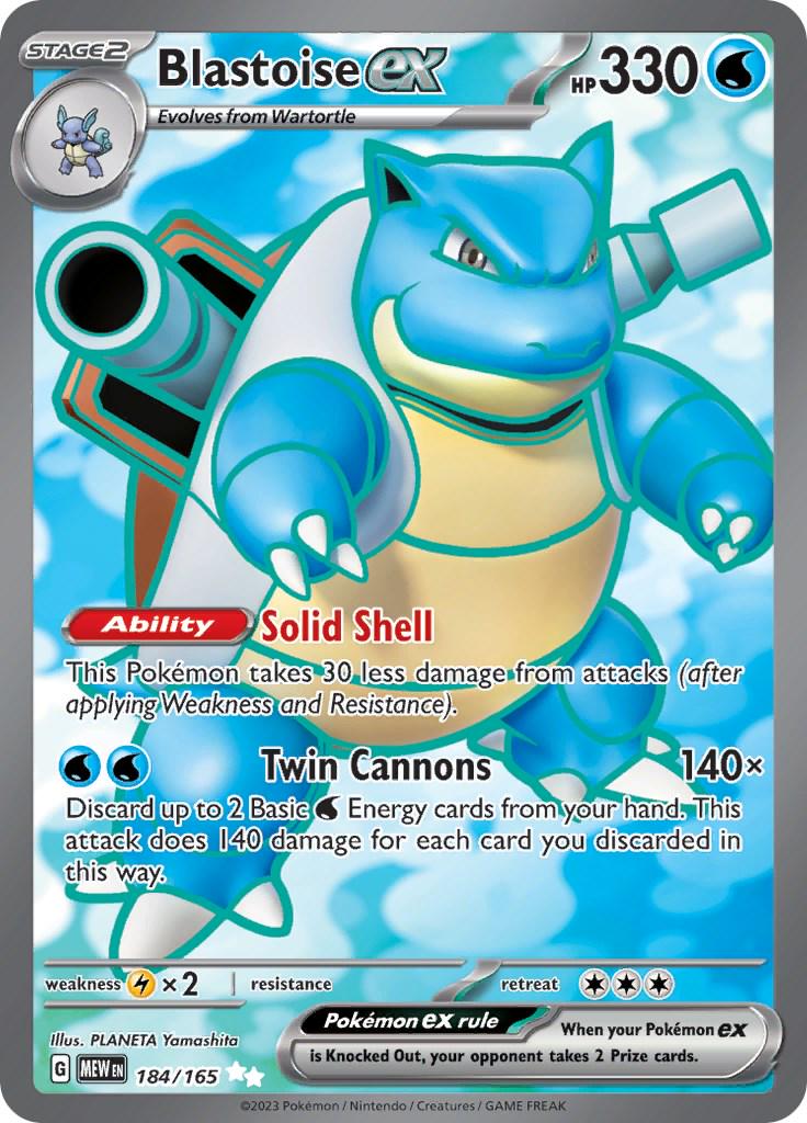 Blastoise ex - 184/165 - Ultra Rare - 151