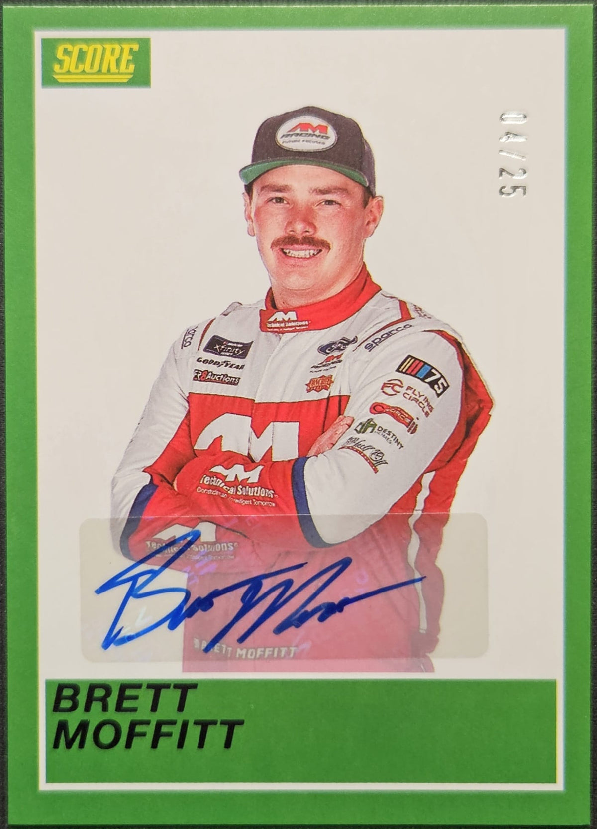Brett Moffitt - No.4 - Panini Chronicles Score Racing 2023 - Auto 4/25