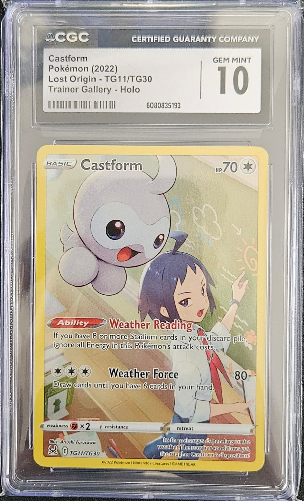 Castform - CGC 10 - TG11/TG30 - Ultra Rare - Lost Origin