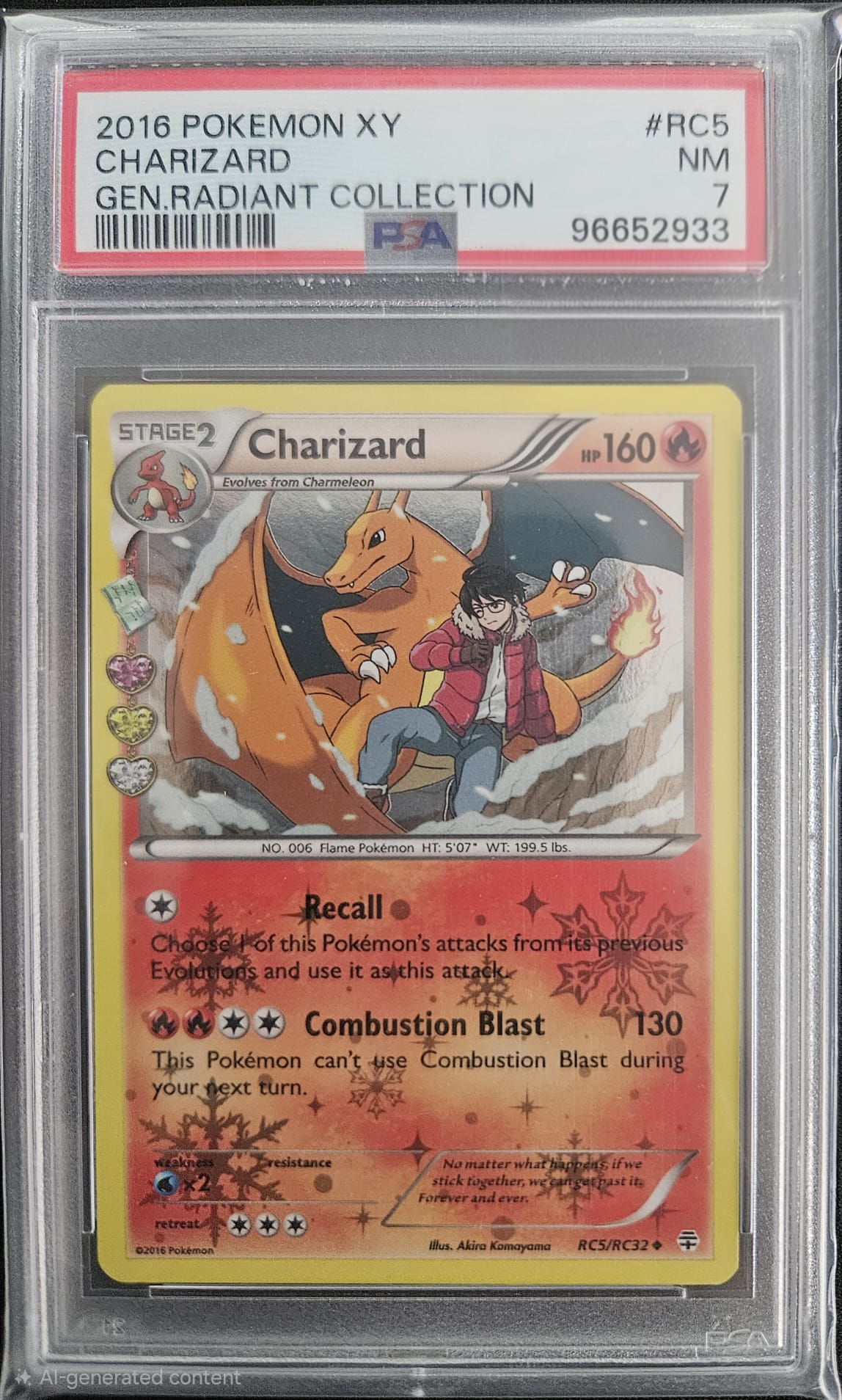 Charizard - PSA 7 - RC5/RC32 - Holo Radiant Collection - Generations