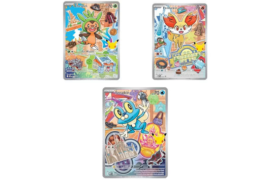 Chespin, Fennekin, Froakie - First Partners Illustration Series 3 Promos - Set of 3
