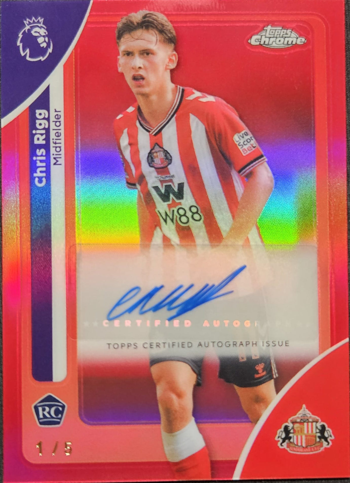 Chris Rigg - CA-Cr - Topps Chrome Premier League 2026 - Auto 1/5