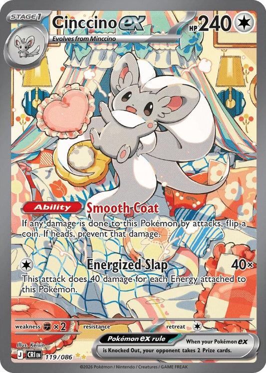 Cinccino ex - 119/086 - Special Illustration Rare - Chaos Rising