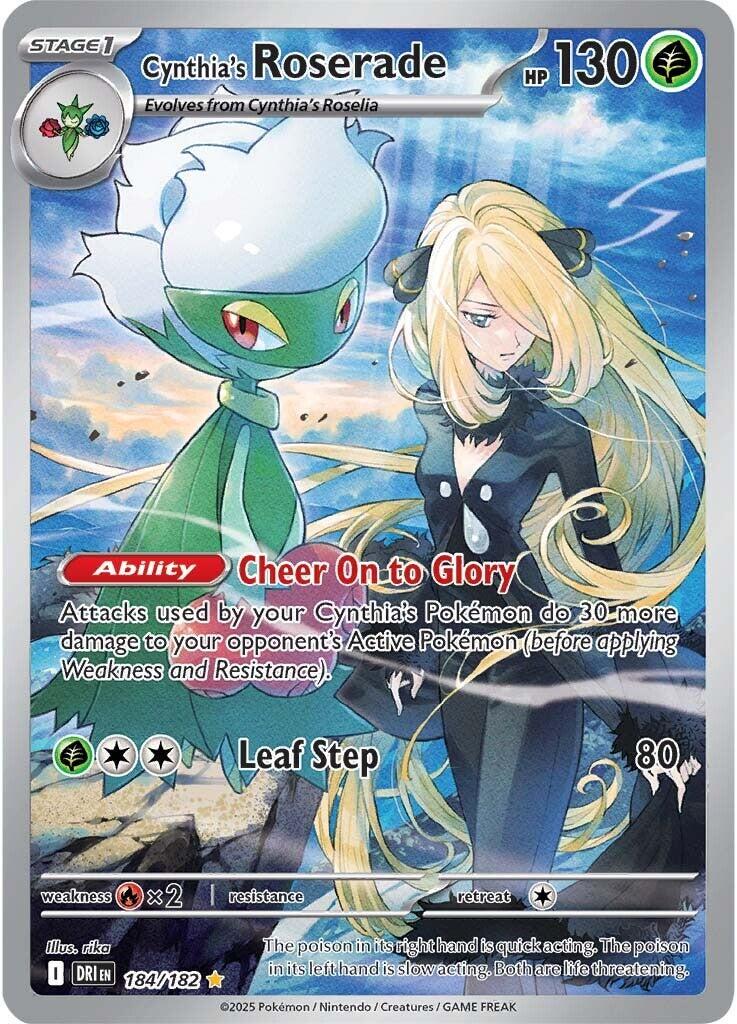 Cynthia's Roserade - 184/182 - Illustration Rare - Destined Rivals