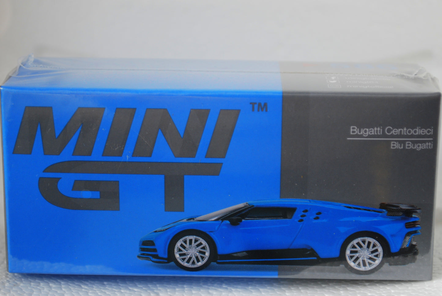 Mini GT 1/64 Bugatti Centodieci Blu Bugatti LHD #586