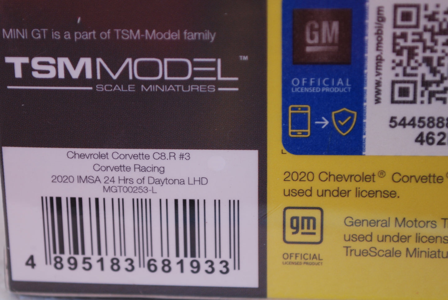 Mini Gt Chevrolet Corvette C8.R #3 2020 IMSA 24 Hrs of Daytona 1/64 scale