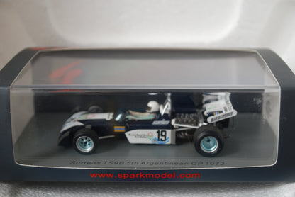 Spark 1/43 Surtees TS9B No.19 5th Argentinean GP 1972 Tim Schenken S3993