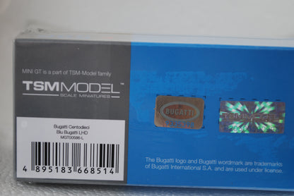 Mini GT 1/64 Bugatti Centodieci Blu Bugatti LHD #586
