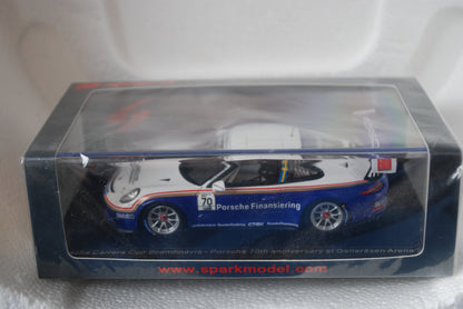 Spark 1/43 Porsche Carrera Cup Scandinavia No.70 Porsche 70th anniversary at Gelleråsen Arena 2018 Stig Blomqvist S4520