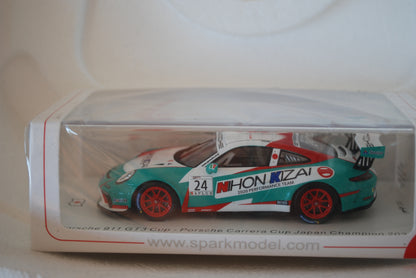 Spark 1/43 Porsche 911 GT3 Cup No.24 Porsche Carrera Cup Japan Champion 2020 Tsubasa Kondo Limited 300 SJ099