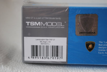 Mini Gt 1/64 Lamborghini Sian FKP 37 Blu Aegir LHD #573