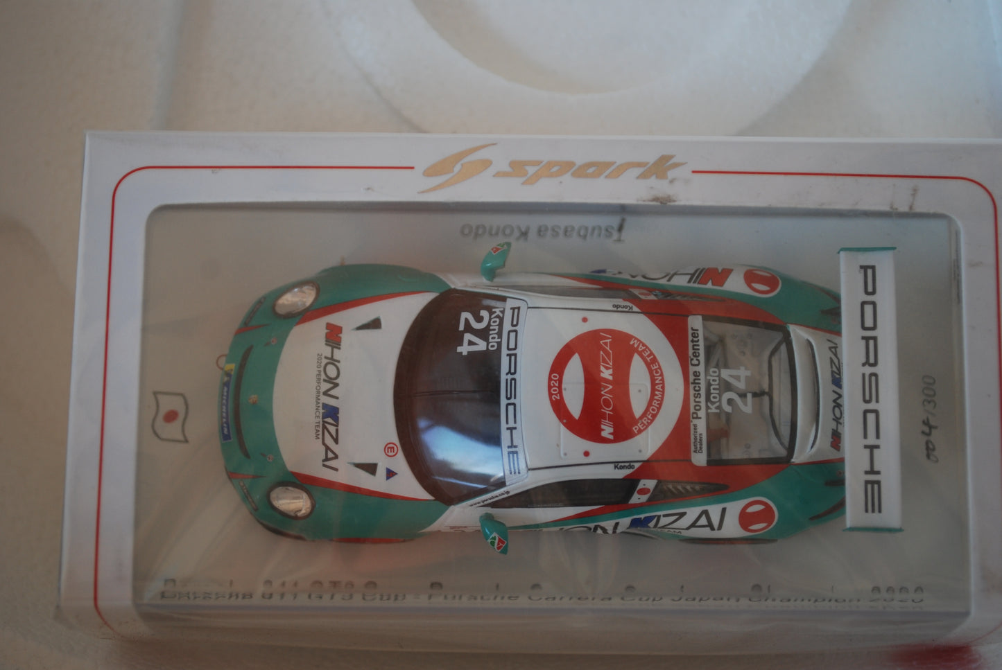 Spark 1/43 Porsche 911 GT3 Cup No.24 Porsche Carrera Cup Japan Champion 2020 Tsubasa Kondo Limited 300 SJ099