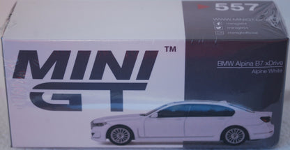Mini GT 1/64 Alpina B7 xDrive Alpine White RHD 557