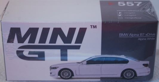 Mini GT 1/64 BMW Alpina B7 xDrive Alpine White RHD 557