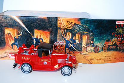 Vintage Matchbox YFE12 1930 Ford Model A Battalion Chiefs Vehicle