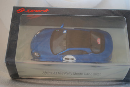 Spark 1/43 Alpine A110S No.31 Rally Monte Carlo 2021 Esteban Ocon S6576