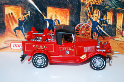 Vintage Matchbox YFE12 1930 Ford Model A Battalion Chiefs Vehicle