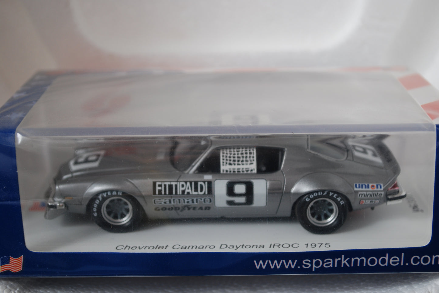 Spark 1/43 Chevrolet Camaro No.9 Daytona IROC 1974-1975 Emerson Fittipaldi Limited 300 US223