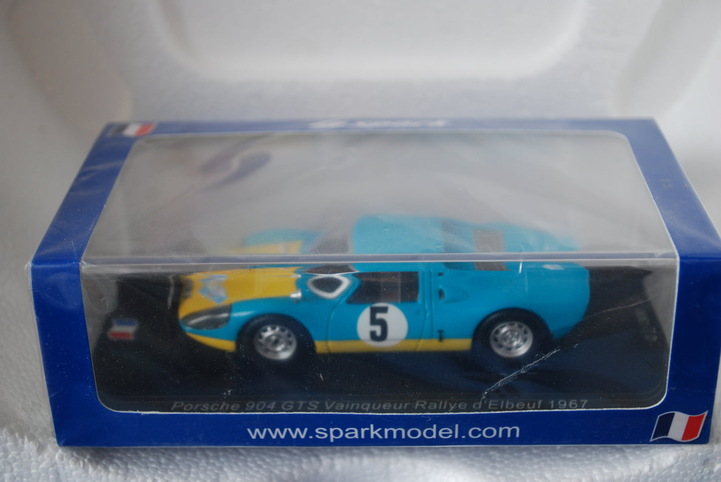 Spark 1/43 Porsche 904 GTS No.5 Vainqueur Rallye d'Elbeuf 1967 Philippe Farjon Limited 300 SF169