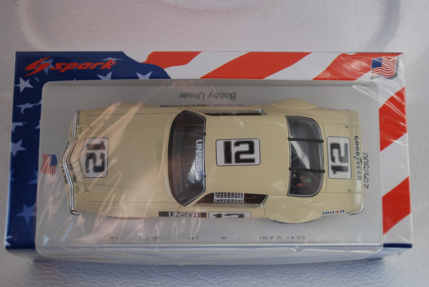 Spark 1/43 Chevrolet Camaro No.12 Winner IROC Daytona 1974-1975 Bobby Unser Limited 500 US228