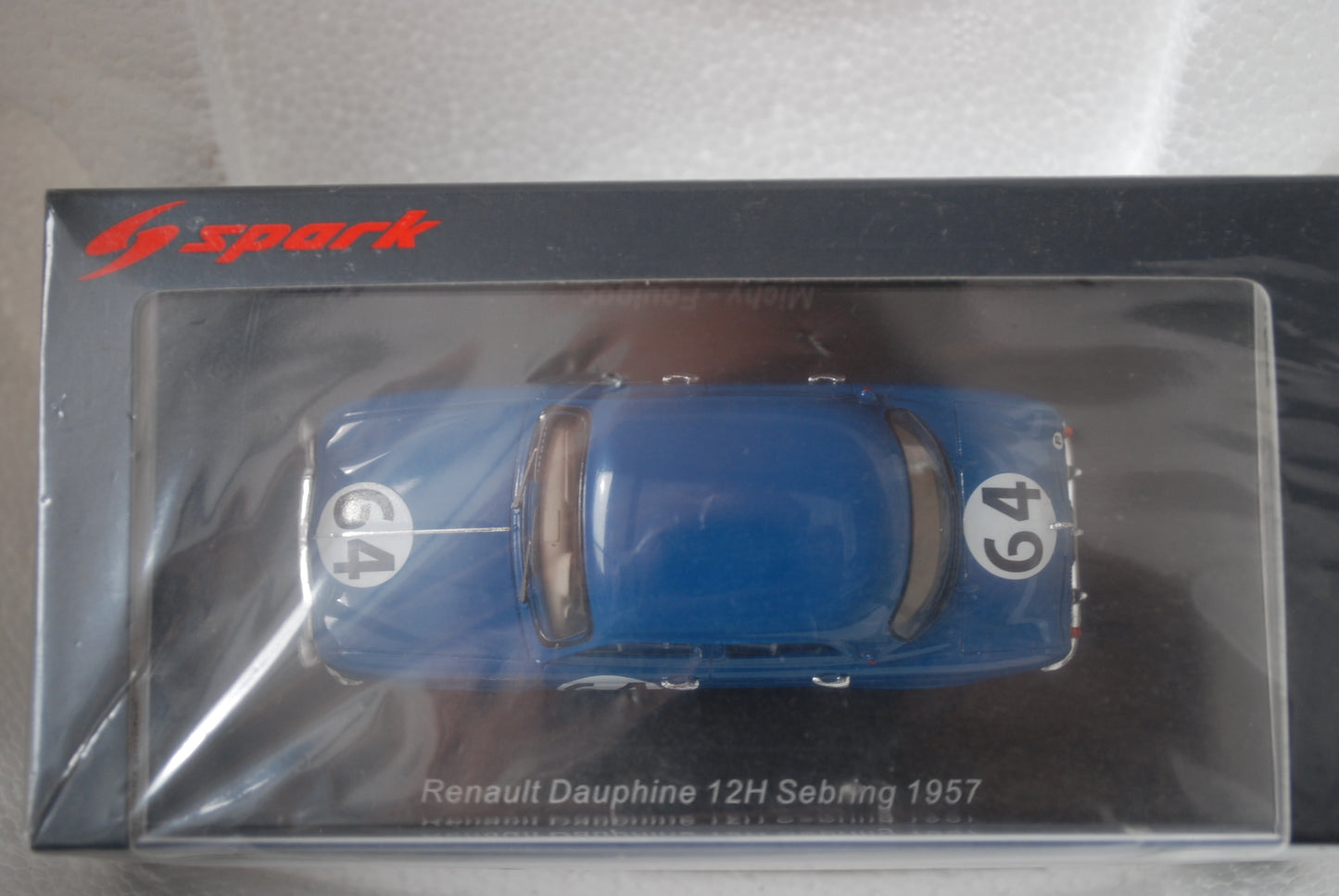 Spark 1/43 Renault Dauphine No.64 34th 12H Sebring 1957 M. Michy - M. Foulgoc S5218