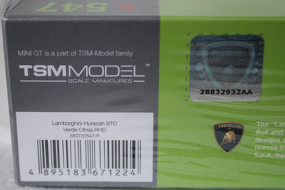 Mini GT 1/64 Lamoborghini Huracan STO Verde Citrea RHD #547