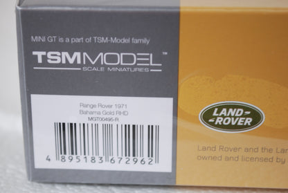 MiniGT 1/64 Scale Range Rover 1971 Bahama Gold RHD # 495