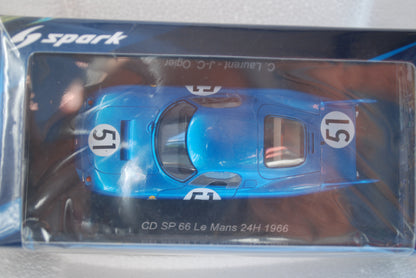 Spark 1/43 CD SP 66 No.51 24H Le Mans 1966 C. Laurent - J-C. Ogier S4595