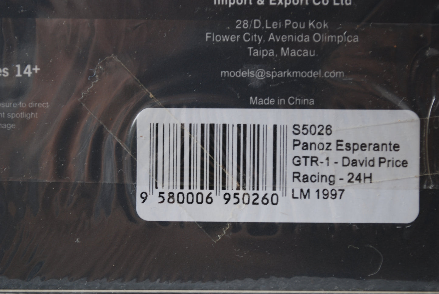 Spark 1/43 Panoz Esperante GTR-1 No.55 David Price Racing 24H Le Mans 1997 D. Bundy - D. Brabham - P. McCarthy S5026