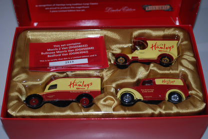 Lledo Days Gone HM1003 Hamleys Set of 3 vehicles Ltd Edition Cert + box