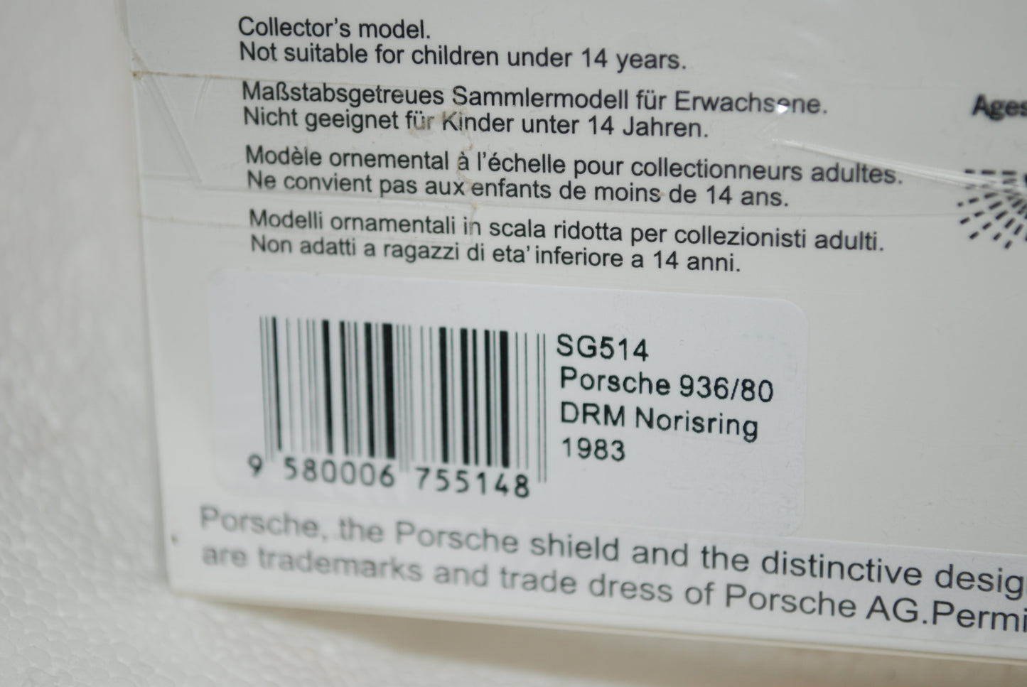 Spark 1/43 Porsche 936/80 No.3 DRM Norisring 1983 Leopold von Bayern Limited 500 SG514