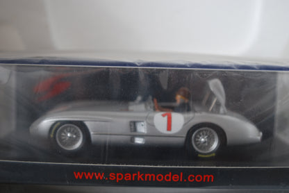 Spark 1/43 Mercedes Benz 300 SLR No.1 Winner Kristianstad Grand Prix 1955 Juan Manuel Fangio S5858