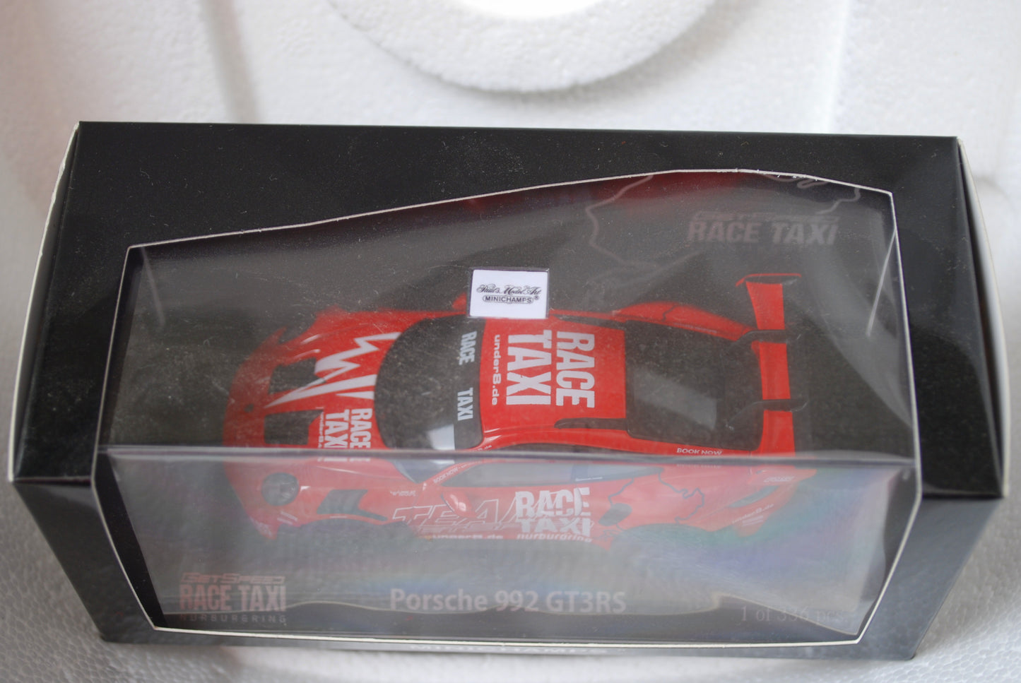 Minichamps 1/43 Porsche 992 GT3 RS 2023 Red Getspeed Race Taxi