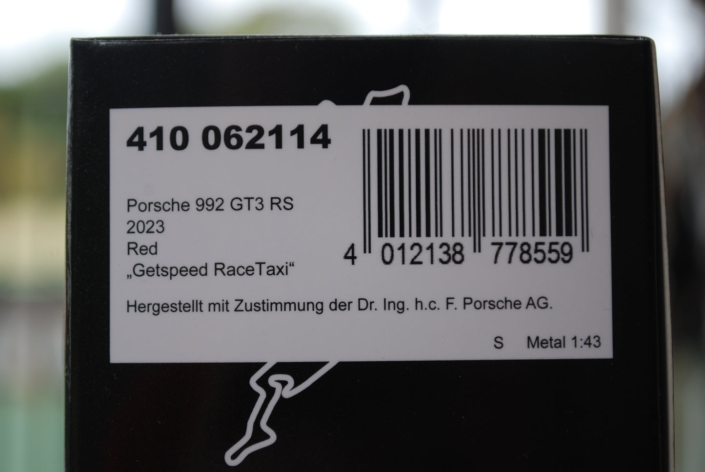 Minichamps 1/43 Porsche 992 GT3 RS 2023 Red Getspeed Race Taxi