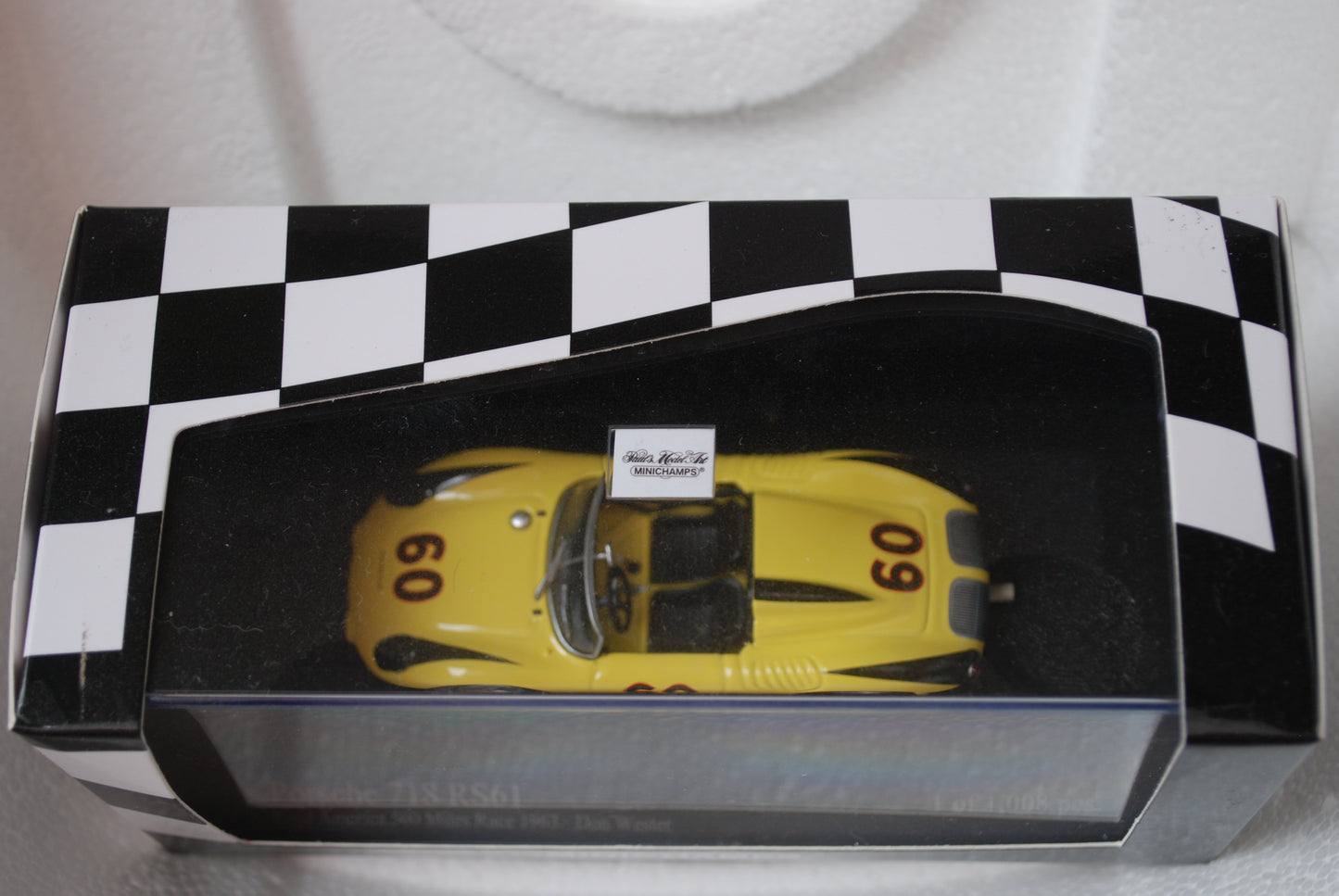 Minichamps 1/43 Porsche 718 RS61 Road America 500 Miles Don Wester 1963