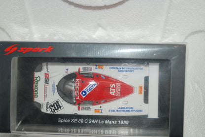 Spark 1/43 Spice SE88C No.103 24H Le Mans 1989 B. Thuner - P. de Thoisy - R. Touroul S6807