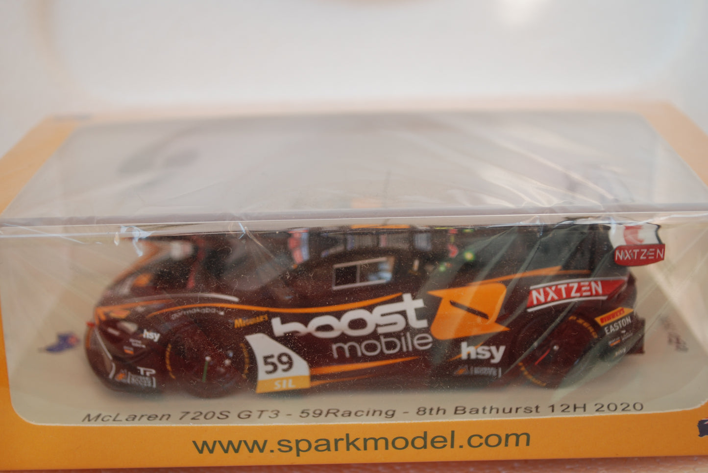 Spark 1/43 McLaren 720S GT3 No.59 59Racing 8th Bathurst 12H 2020 D. Storey - F. Ross - M. Kodrić Limited 300 AS055