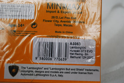 Spark 1/43 Lamborghini Huracán GT3 EVO No.6 Wall Racing 5th Bathurst 12H 2022 T. D'Alberto - D. Wall - A. Deitz - G. Denyer
