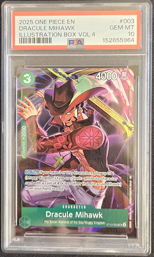 Dracule Mihawk - PSA 10 - ST12-003 - Illustration Box Vol.4