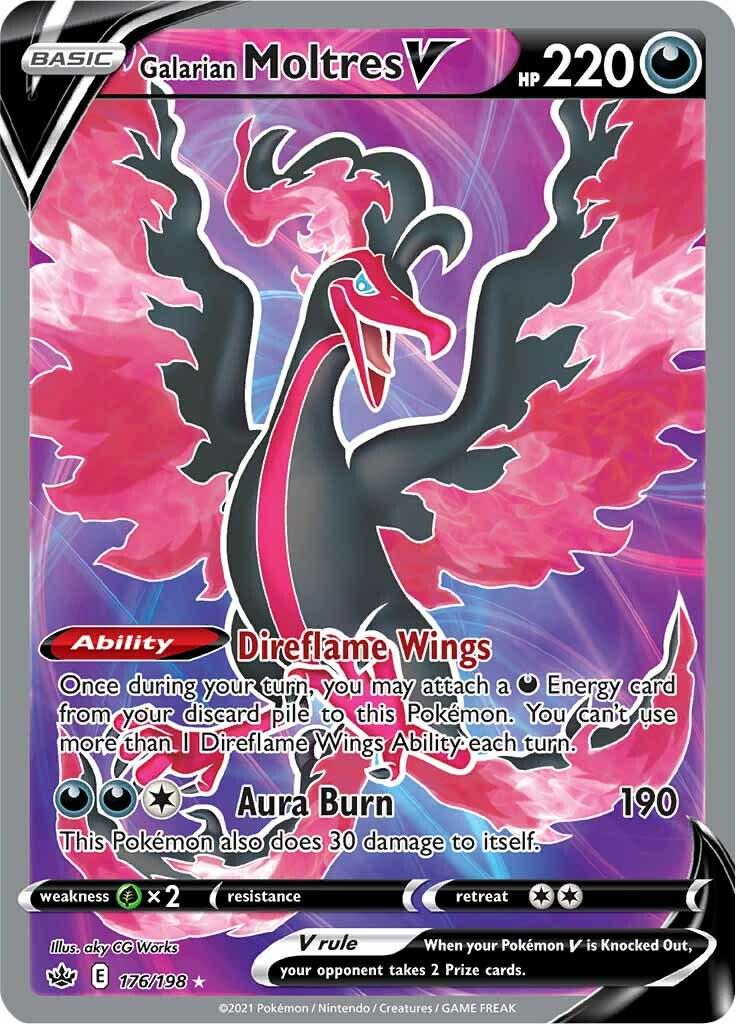Galarian Moltres V - 176/198 - Ultra Rare - Chilling Reign