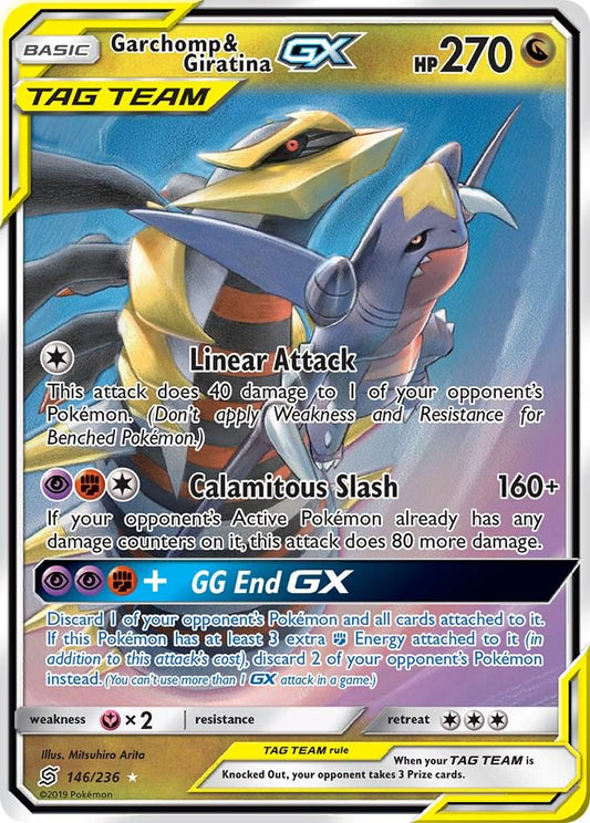 Garchomp & Giratina GX - 146/236 - Ultra Rare - Tag Team Unified Minds