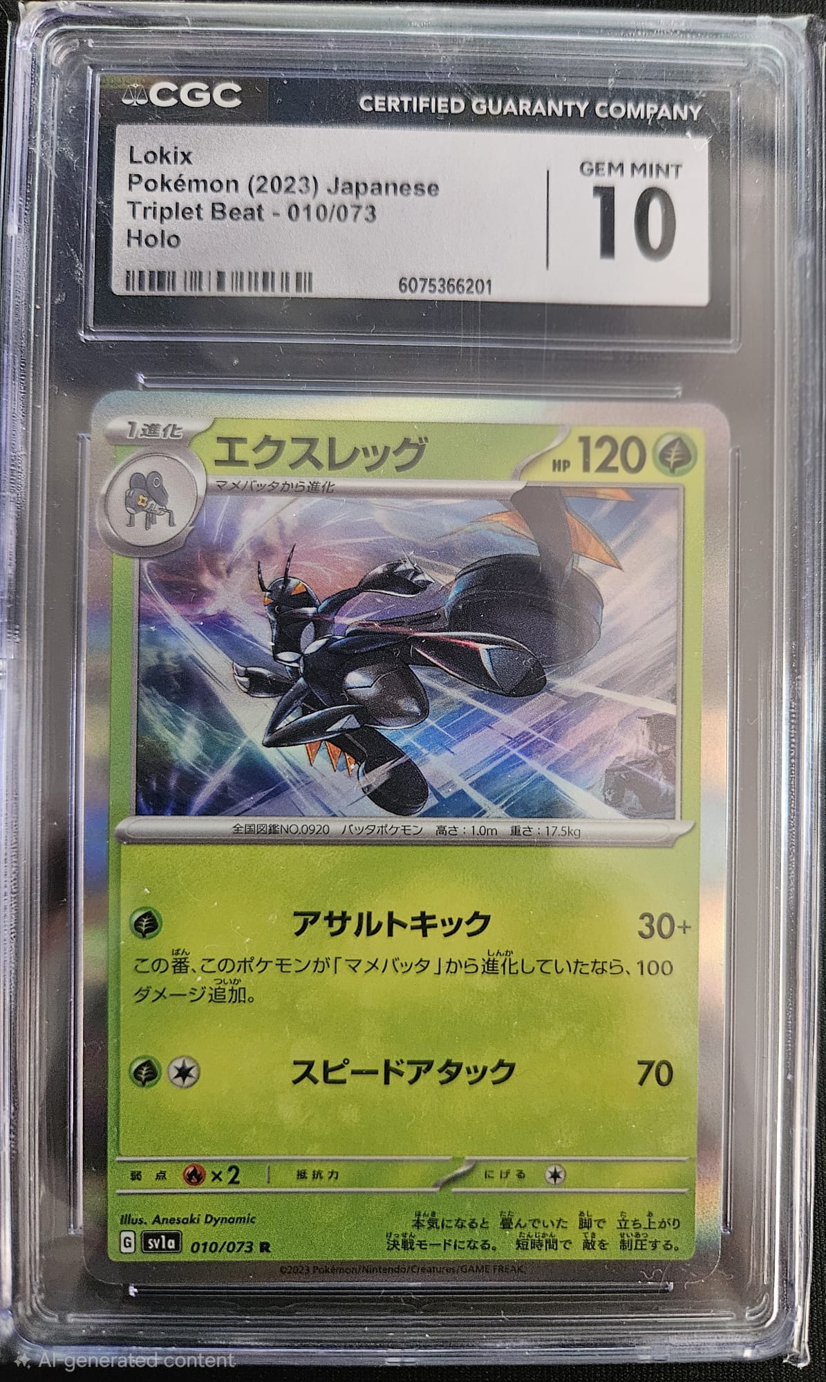 Lokix - CGC 10 - 010/073 - Holo Rare - Triplet Beat