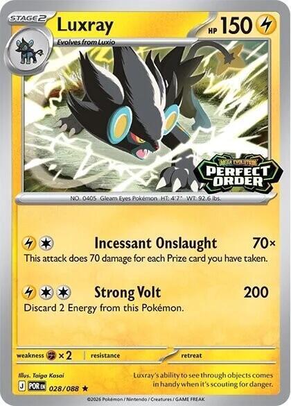 Luxray (STAMPED) - 028/088 - Cosmic Holo - Perfect Order