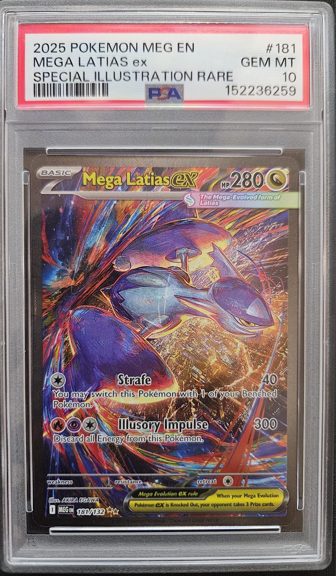 Mega Latias ex - PSA 10 - 181/132 - Special Illustration Rare - Mega Illustration Rare